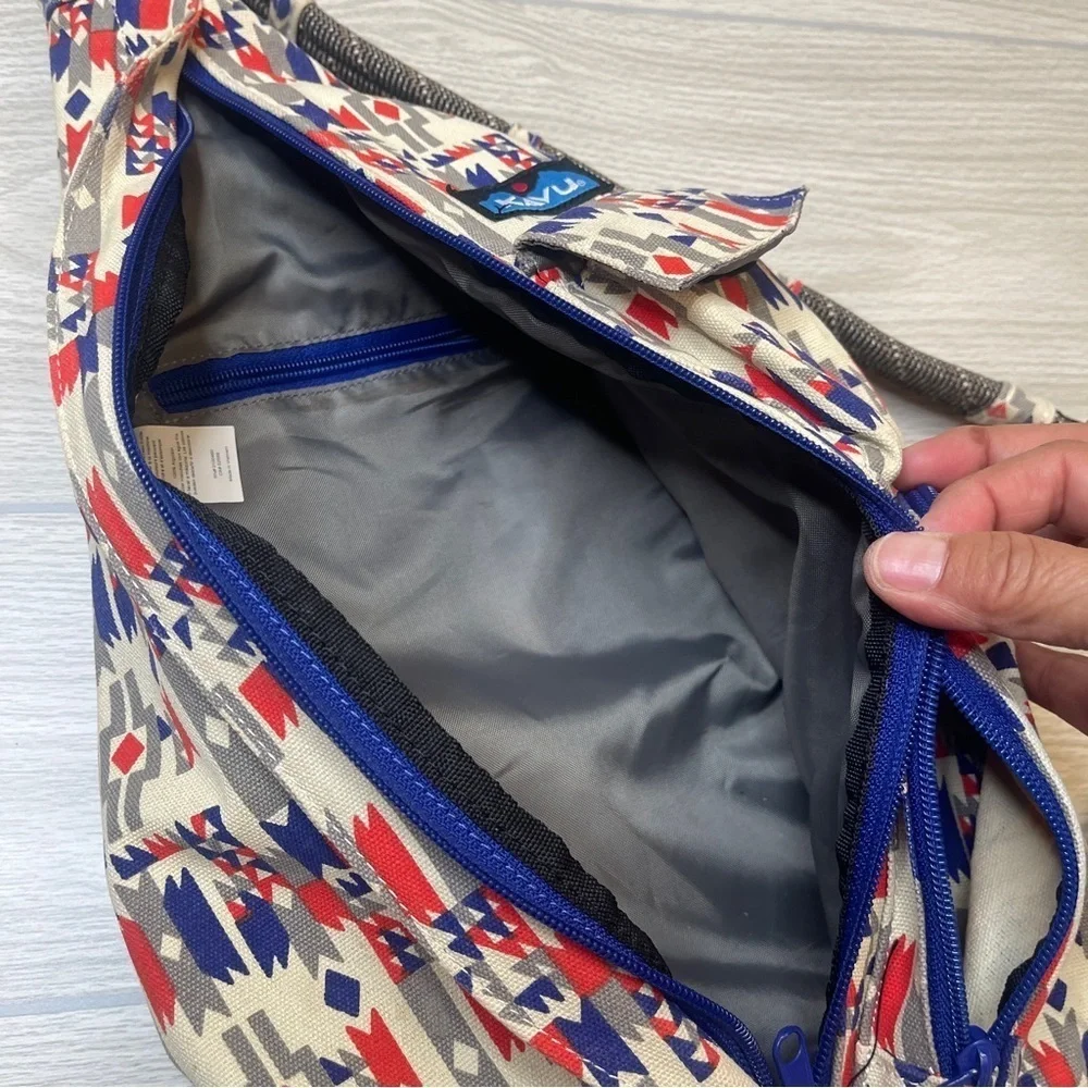 KAVU Mesa Tribal Aztec Rope Sling Backpack Crossbody Bag